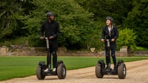 Two guests enjoy segways at Heythrop Park