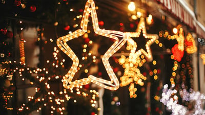 A star Christmas light