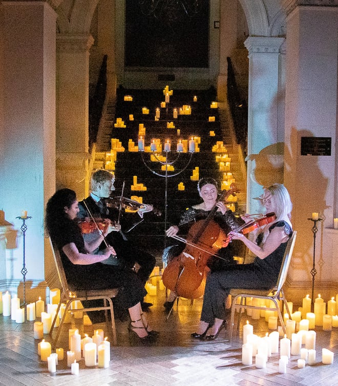 A candle light quartet at Thoresby Hall Hotel