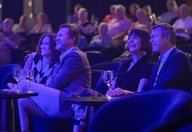 Guests enjoying the entertainment in the Theatre at Heythrop Park Hotel