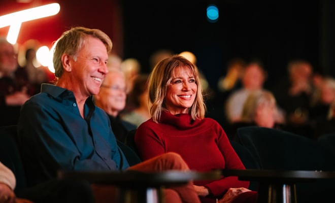 Couple enjoying an evening show