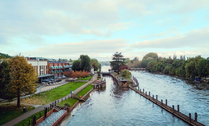 Aerial view of The Runnymede on Thames